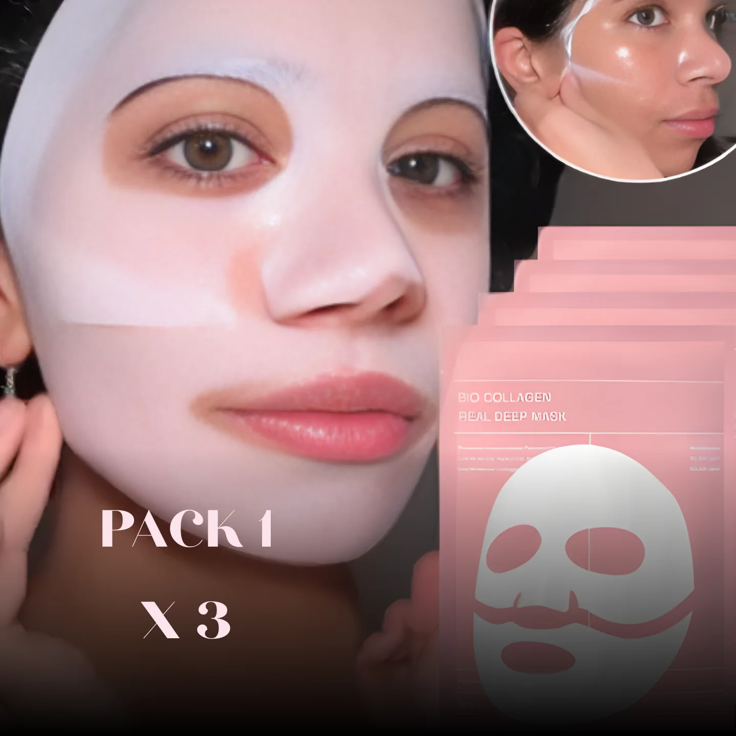 Pack 1: Deep Collagen Lifting Mask – pack1 3 Pieces