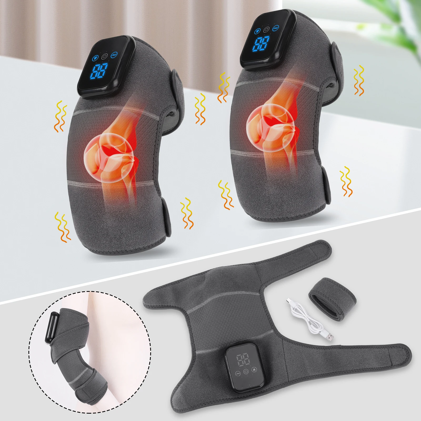 Heating Leg Massager Shoulder Brace Knee Massager Pain Relief
