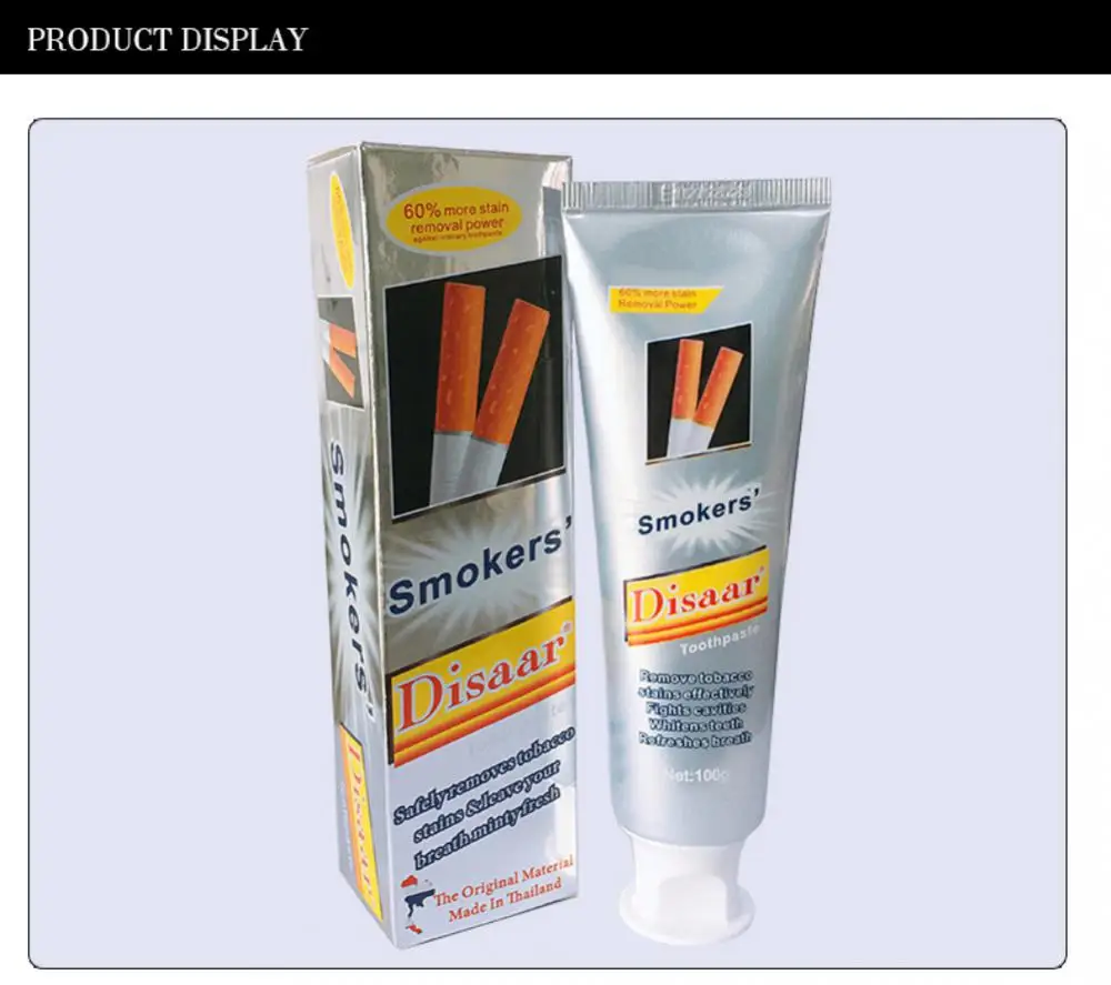 Le dentifrice élimine les taches de fumée, les taches de thé, les taches de café