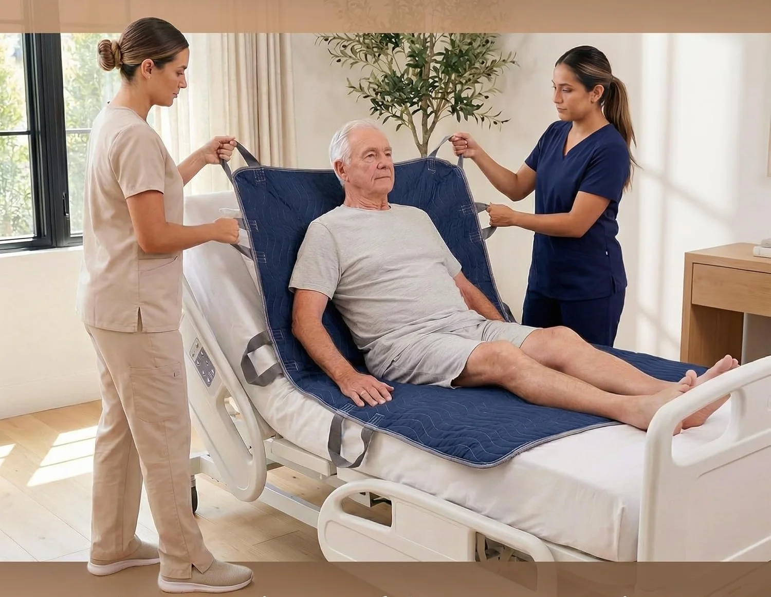 Lit médicalisé pour le transport des personnes âgées