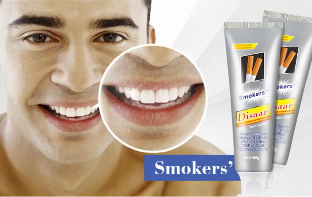 Le dentifrice élimine les taches de fumée, les taches de thé, les taches de café