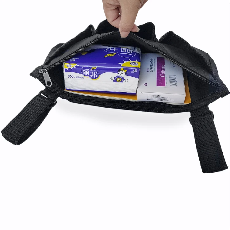 Sac de rangement pour accoudoir de fauteuil roulant suspendu pour le côté de la chaise, accessoires pour fauteuils électriques manuels ou motorisés