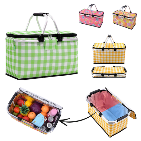 سلة نزهة عازلة قابلة للطي بسعة 30 لتر