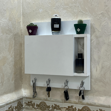 3en1 : Cache Disjoncteur + Porte Clé + étagere