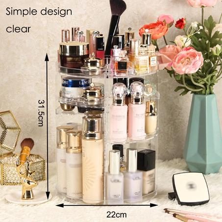 Organisateur cosmétique Transparent – Tournante