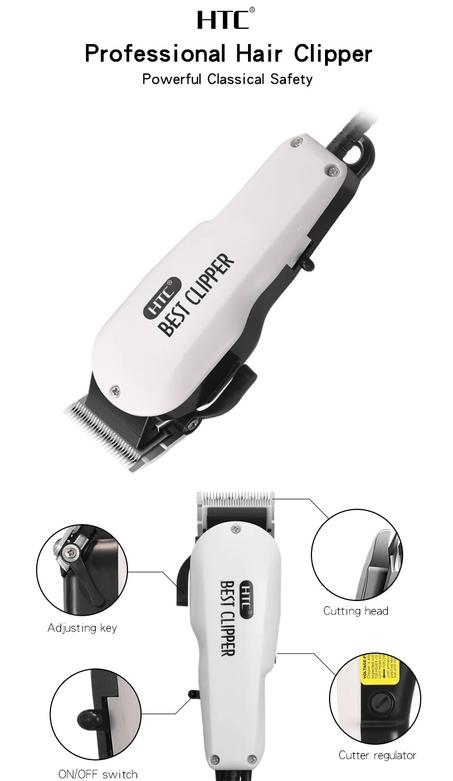 Htc Tondeuse À Cheveux Professionnel- CT-108 – Blanc