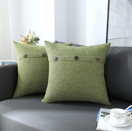 Coussin Velours Décoratif – Lot de 4 – Vert