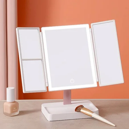 مرآة المكياج القابلة للطي