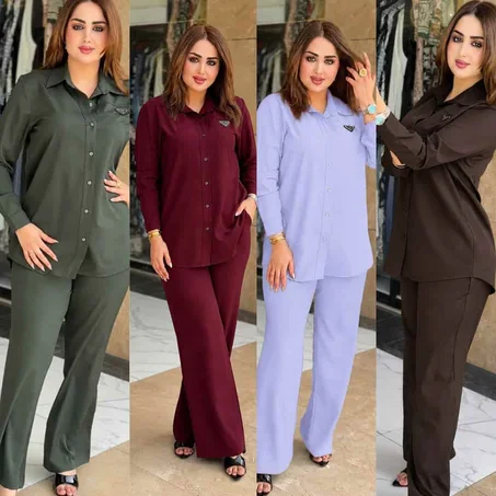 طقم "روزا" الصيفي الأنيق خفة، برودة، وأناقة فلبسة وحدة