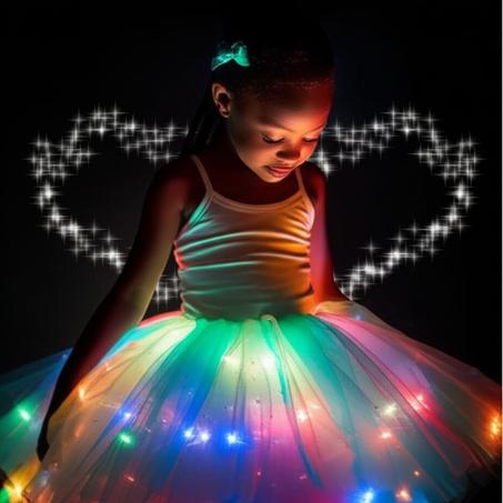 Jupe Tutu Lumineuse "Princesse Scintillante" - Allumez les Étoiles dans ses Yeux.