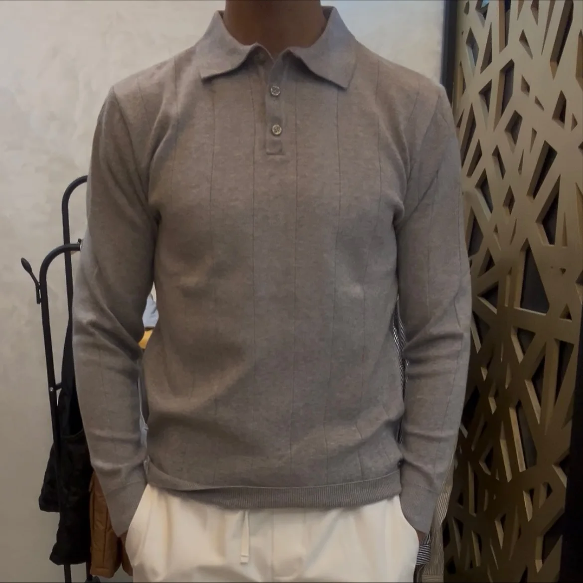 Polo Classique à Manches Boutonnées