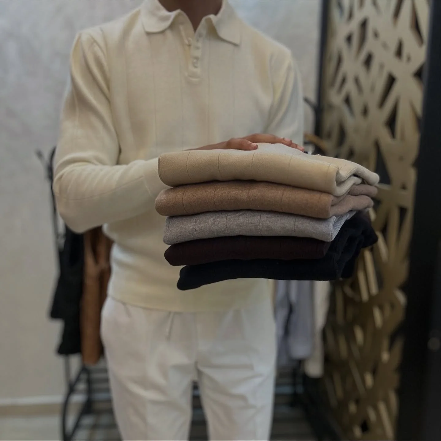 Polo Classique à Manches Boutonnées