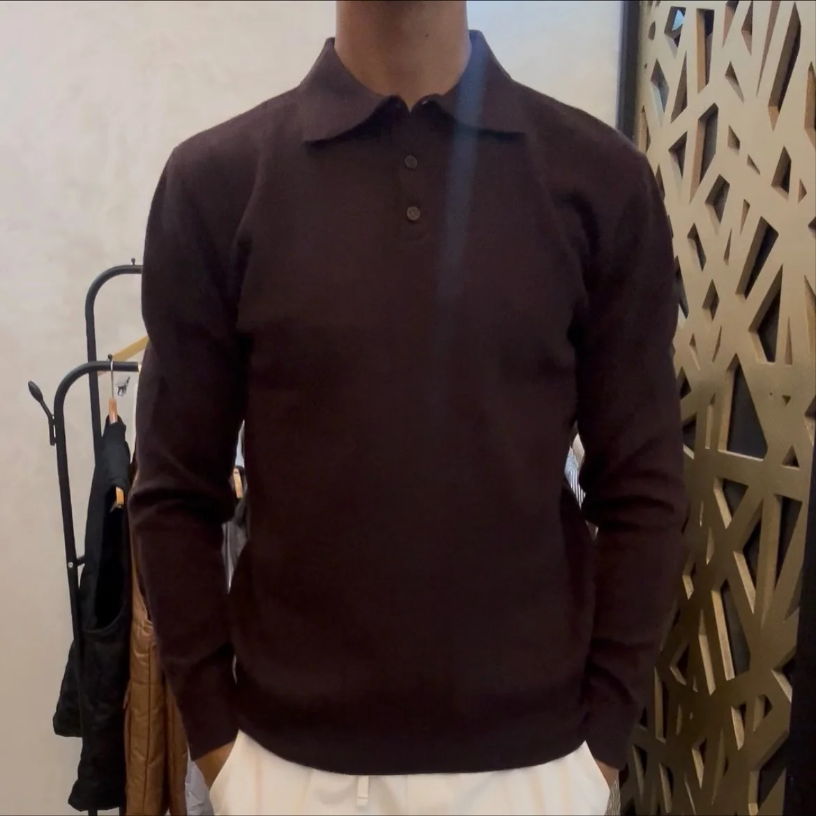 Polo Classique à Manches Boutonnées