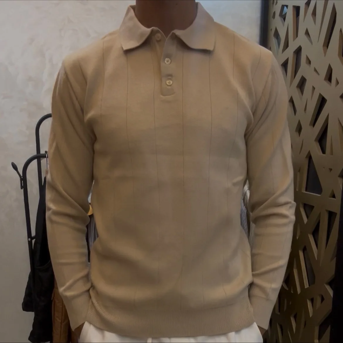 Polo Classique à Manches Boutonnées