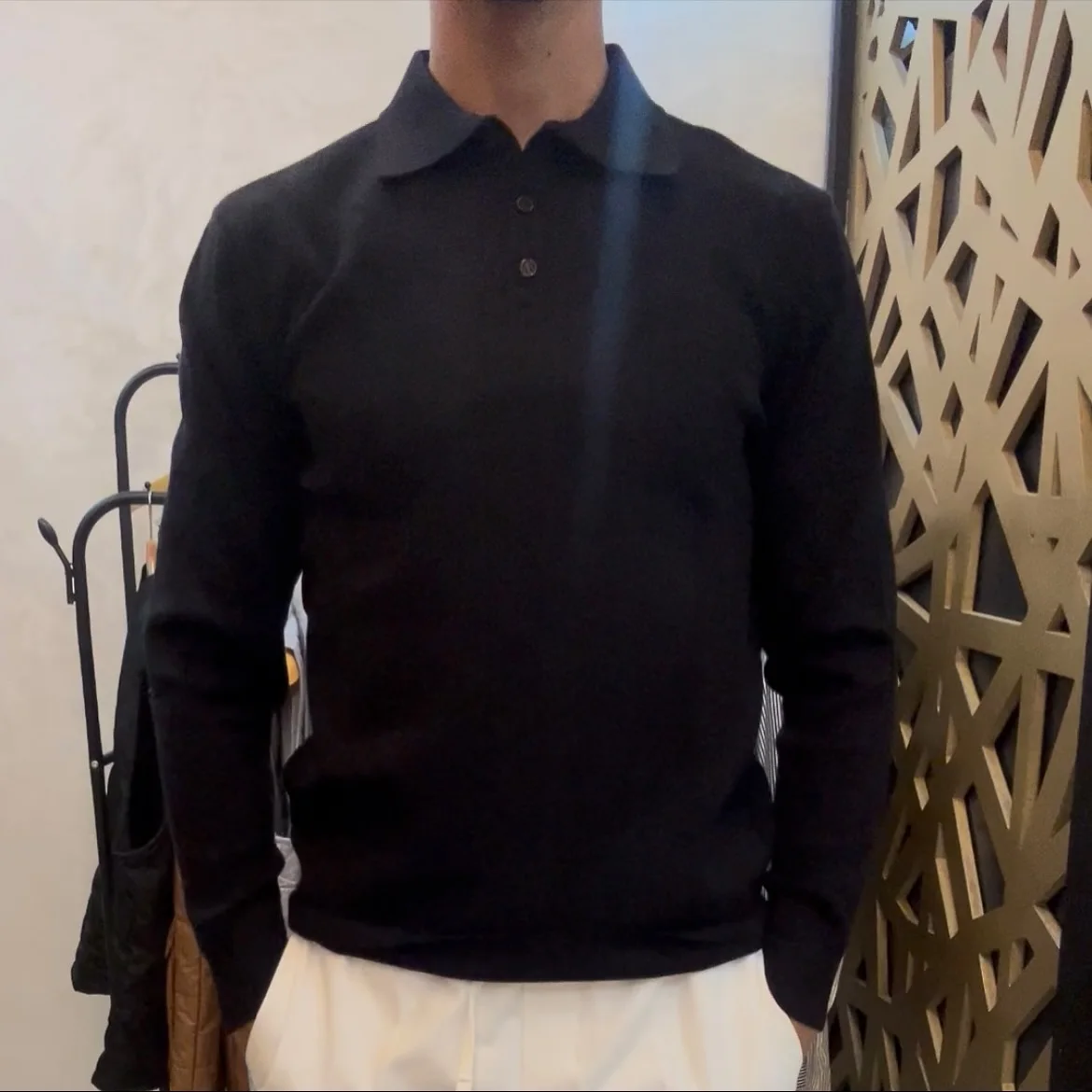 Polo Classique à Manches Boutonnées