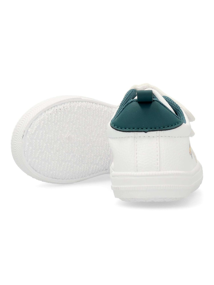 Basket Bébé Blanche & Verte – Super Flex | J607