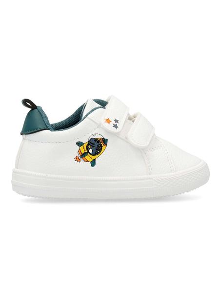 Basket Bébé Blanche & Verte – Super Flex | J607