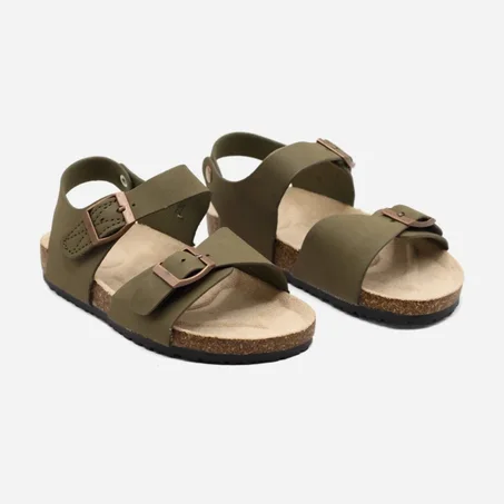 Sandales Garçon Confort à Brides Vert Kaki - du 26 au 37 • France