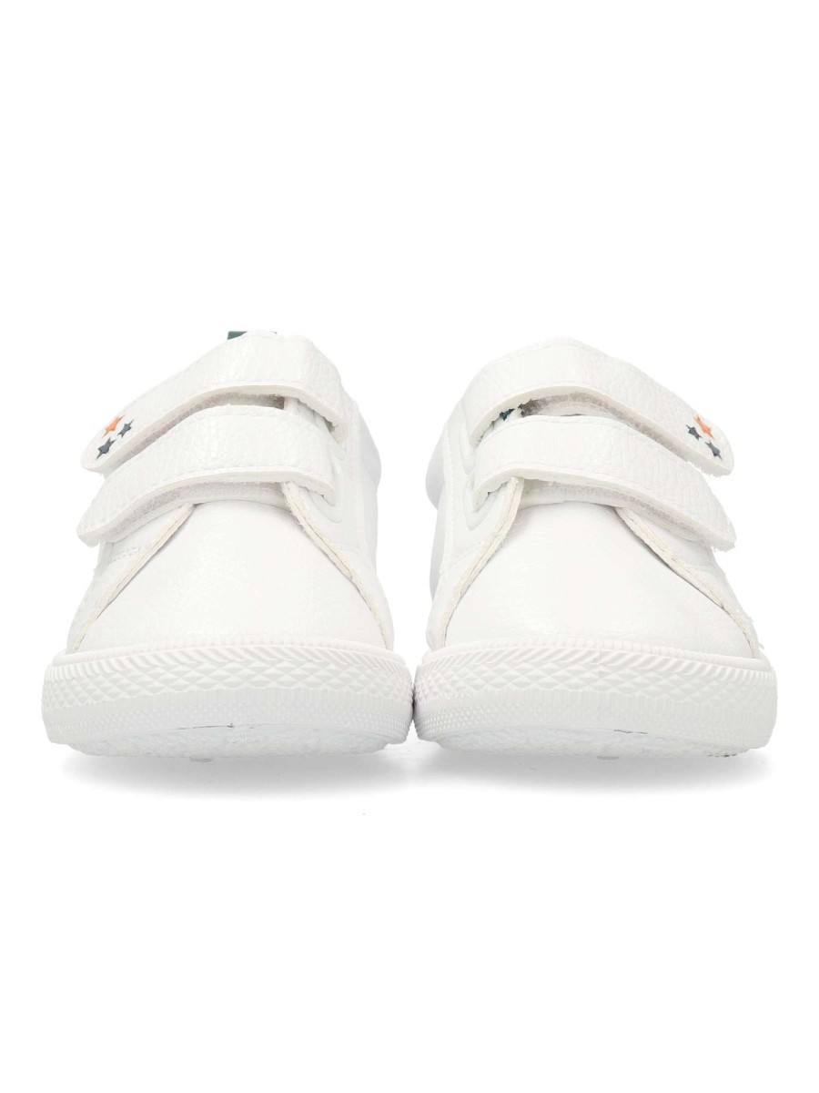 Basket Bébé Blanche & Verte – Super Flex | J607