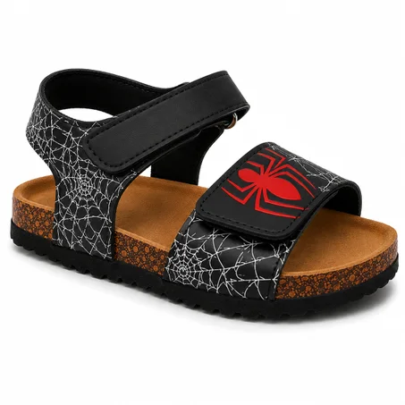 Sandales Garçon Noir Spider Confort - du 26 au 31 • Espagne
