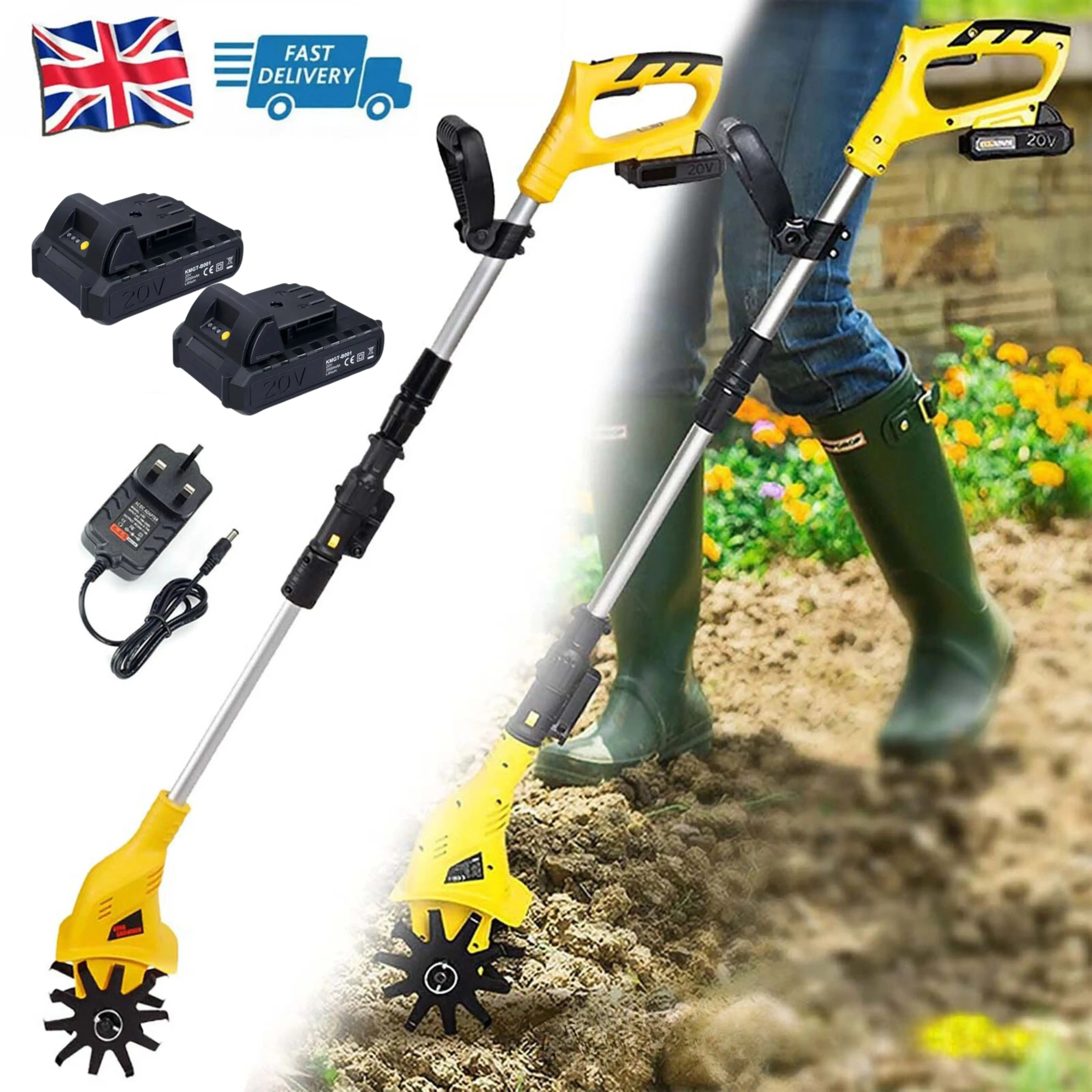 آلة الحرث  الألمانية مع 2 بطاريات 48 فولط