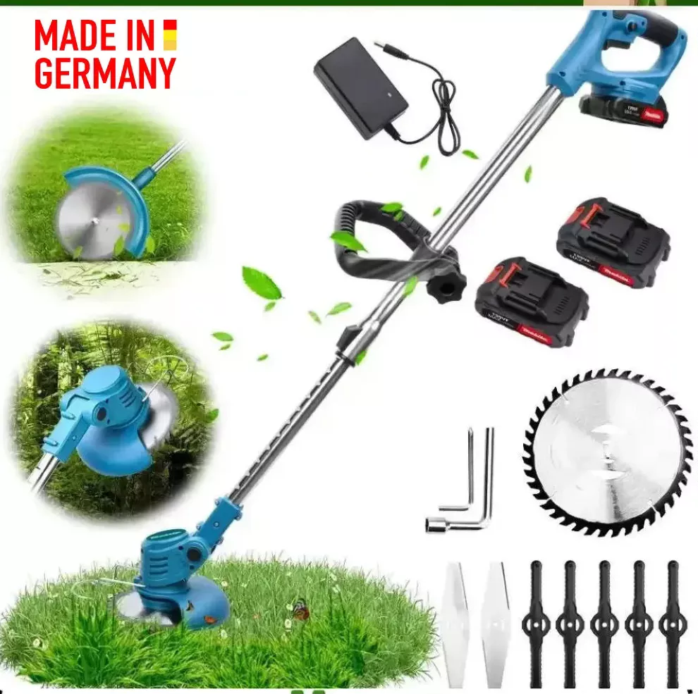آلة قطع الحشائش الألمانية مع 2 بطاريات 48 فولط