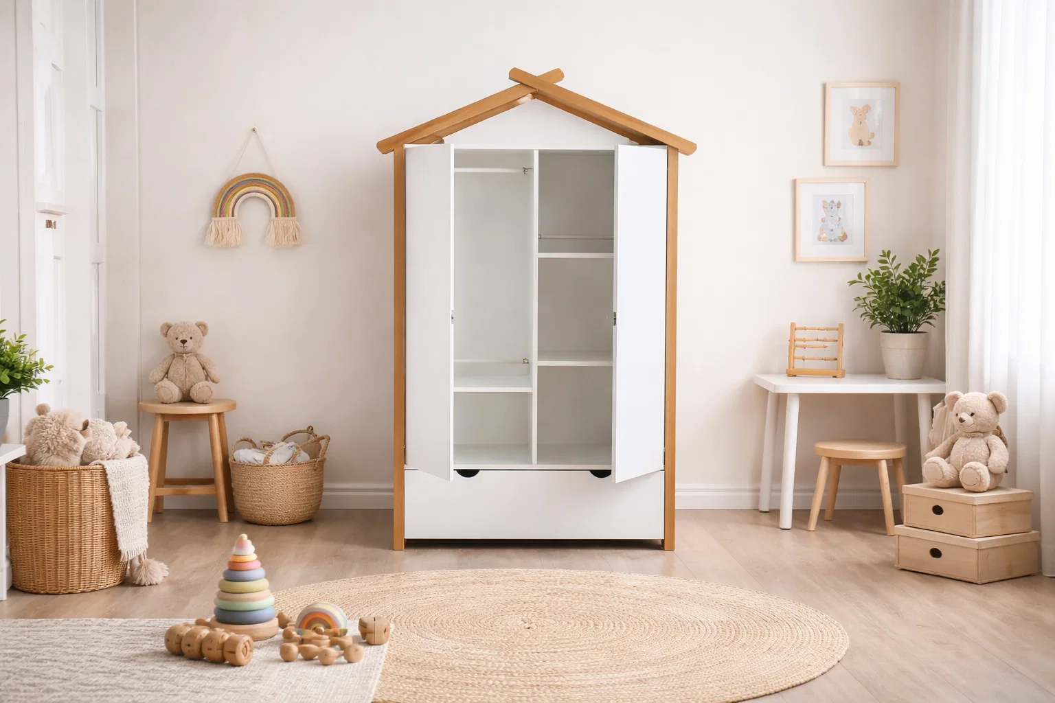 Armoire Enfant Cabane XORA - 180 * 90 * 45 cm