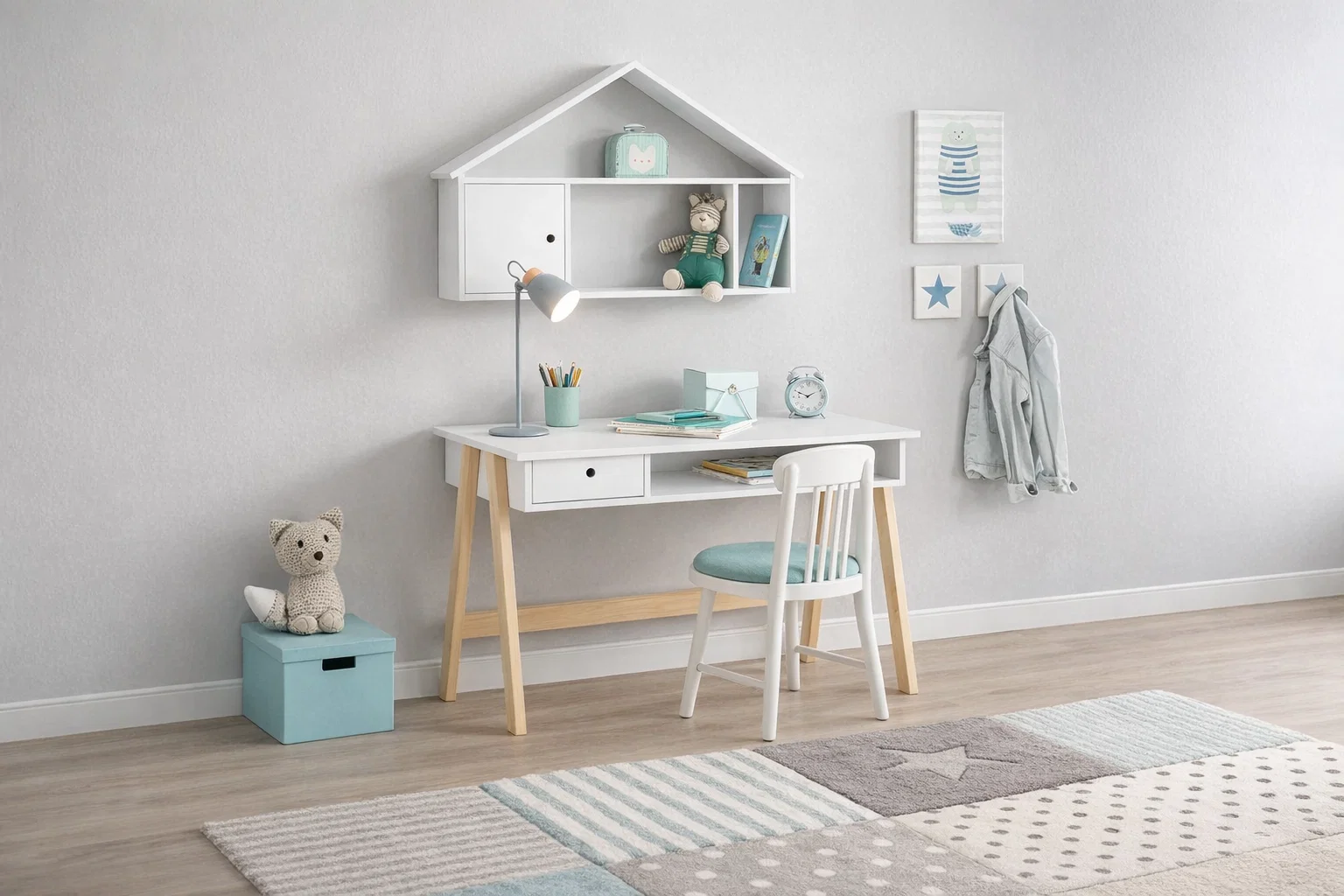 Pack JULIEN - Lit cabane  + Bureau + Rangement +🎁