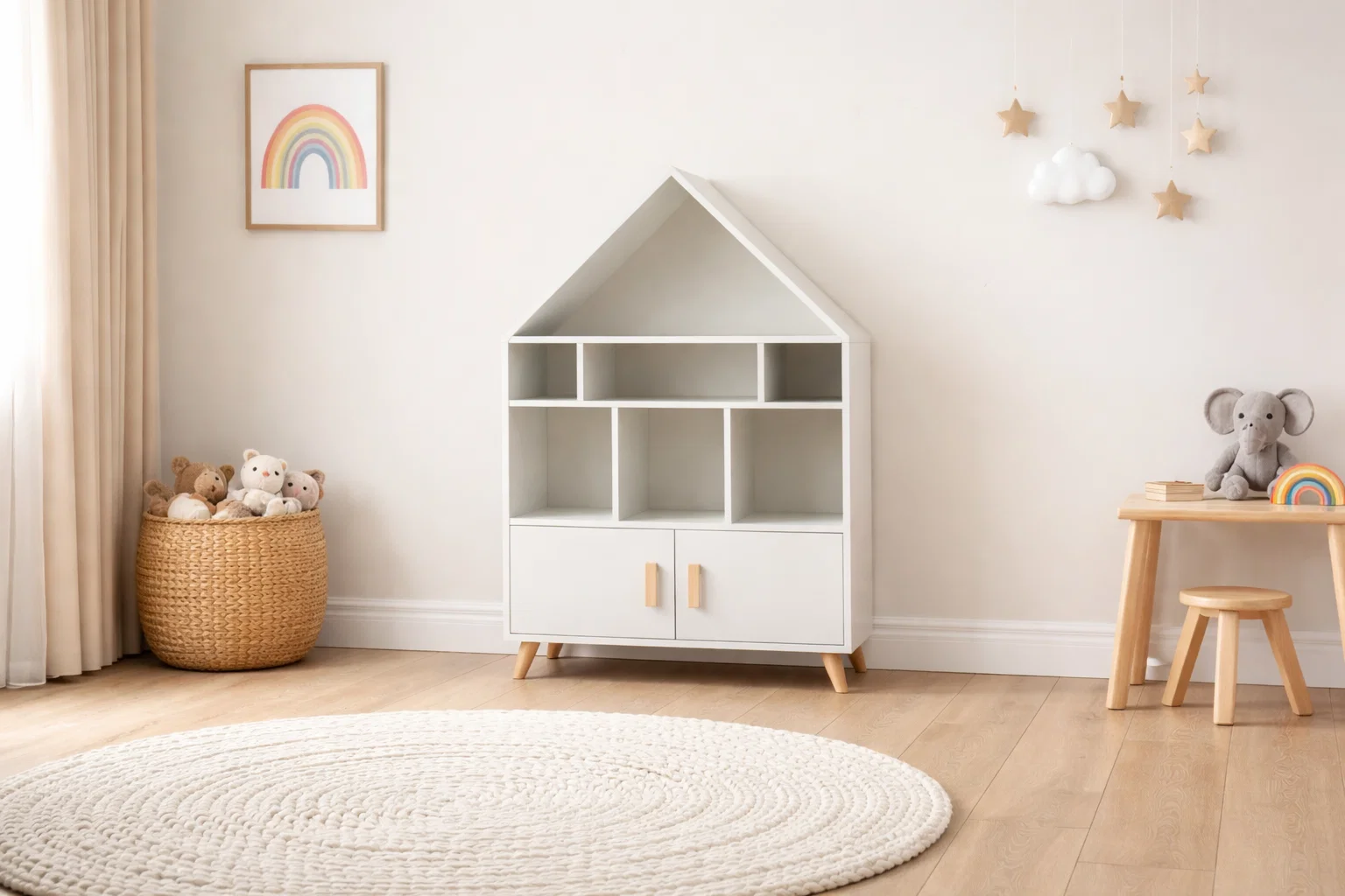 Bibliothéque de Rangement pour enfant TOBIAS - 130 * 80 * 30 cm