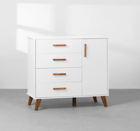 Commode AYLA 4 tiroirs avec porte - 110 * 100 * 40 cm