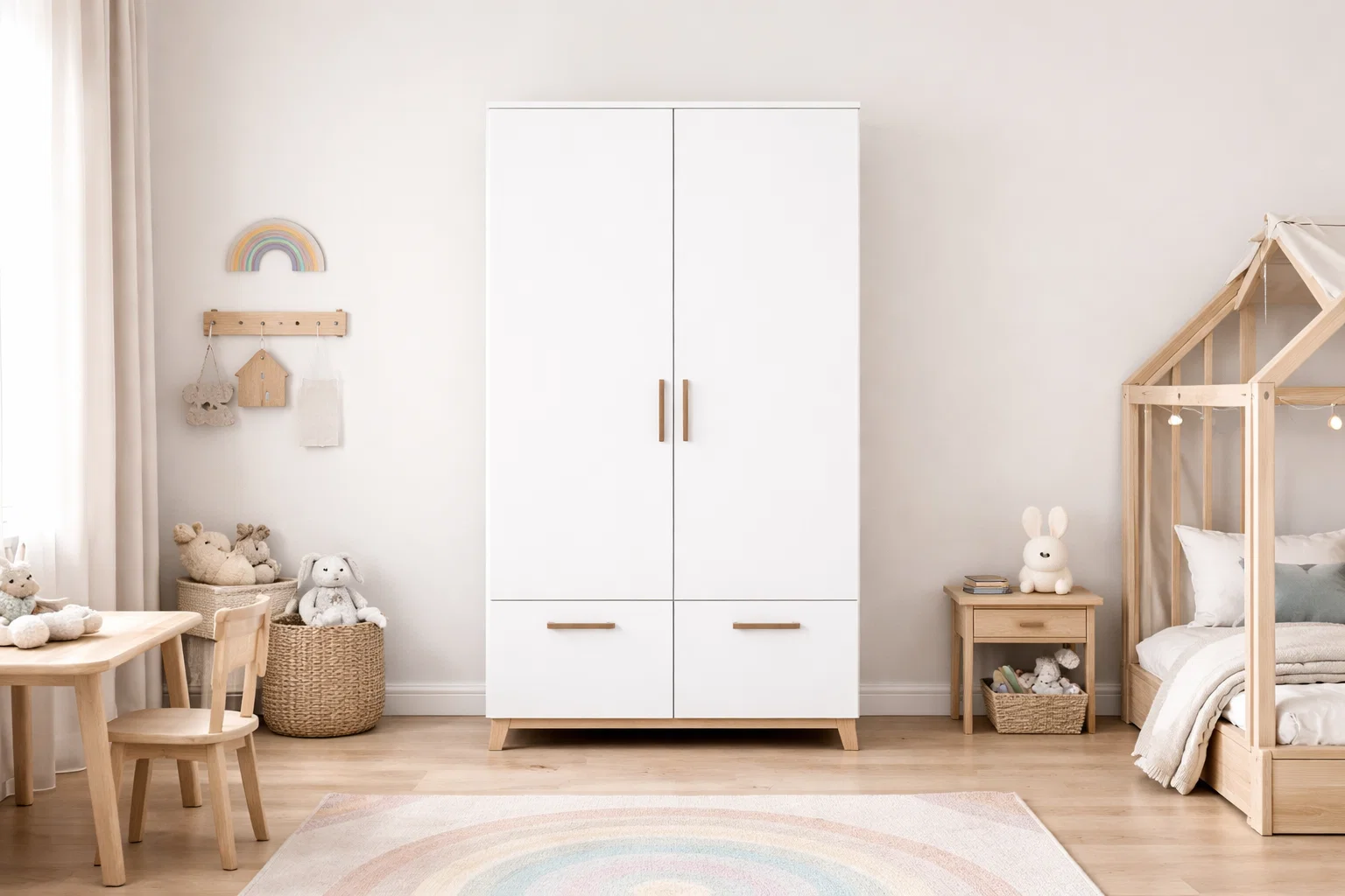 Armoire à Portes Tournantes Fumé Carlsson - 200 * 90 * 50 cm