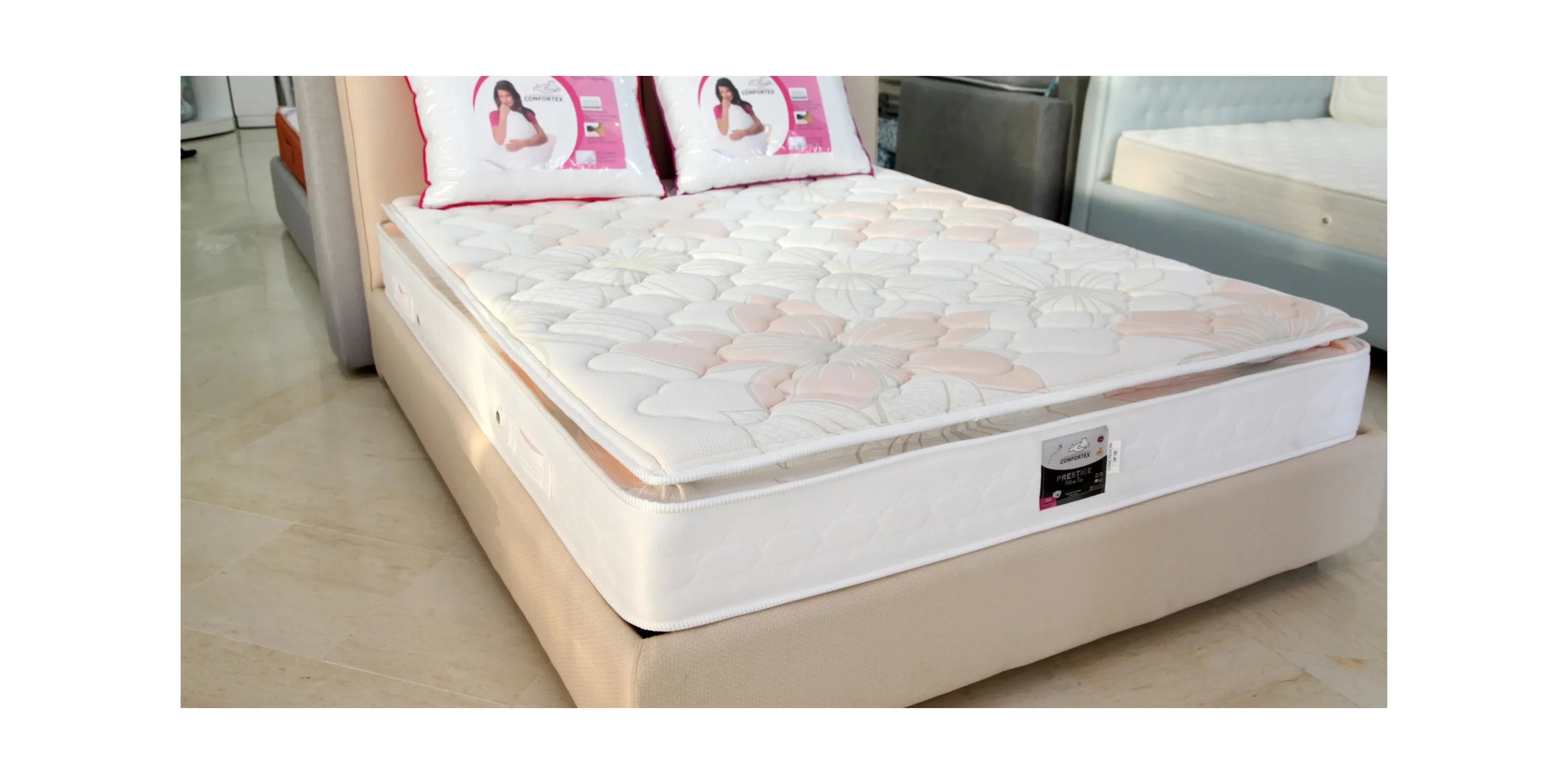 Matelas a ressort PRESTIGE Pillow top Blanc - 190 * 90 cm