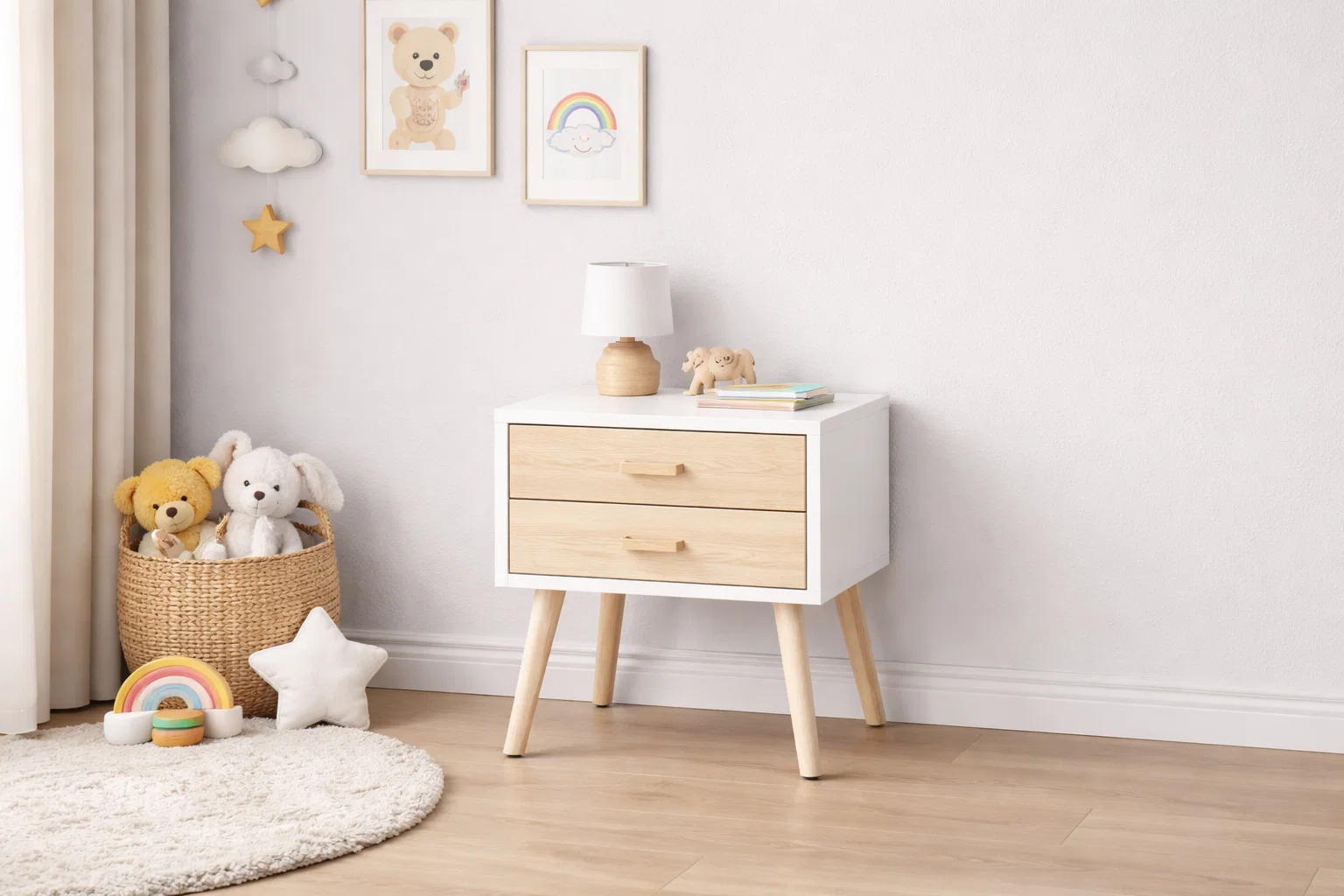 Table de nuit ASHLEY - 55 * 45 * 32 cm