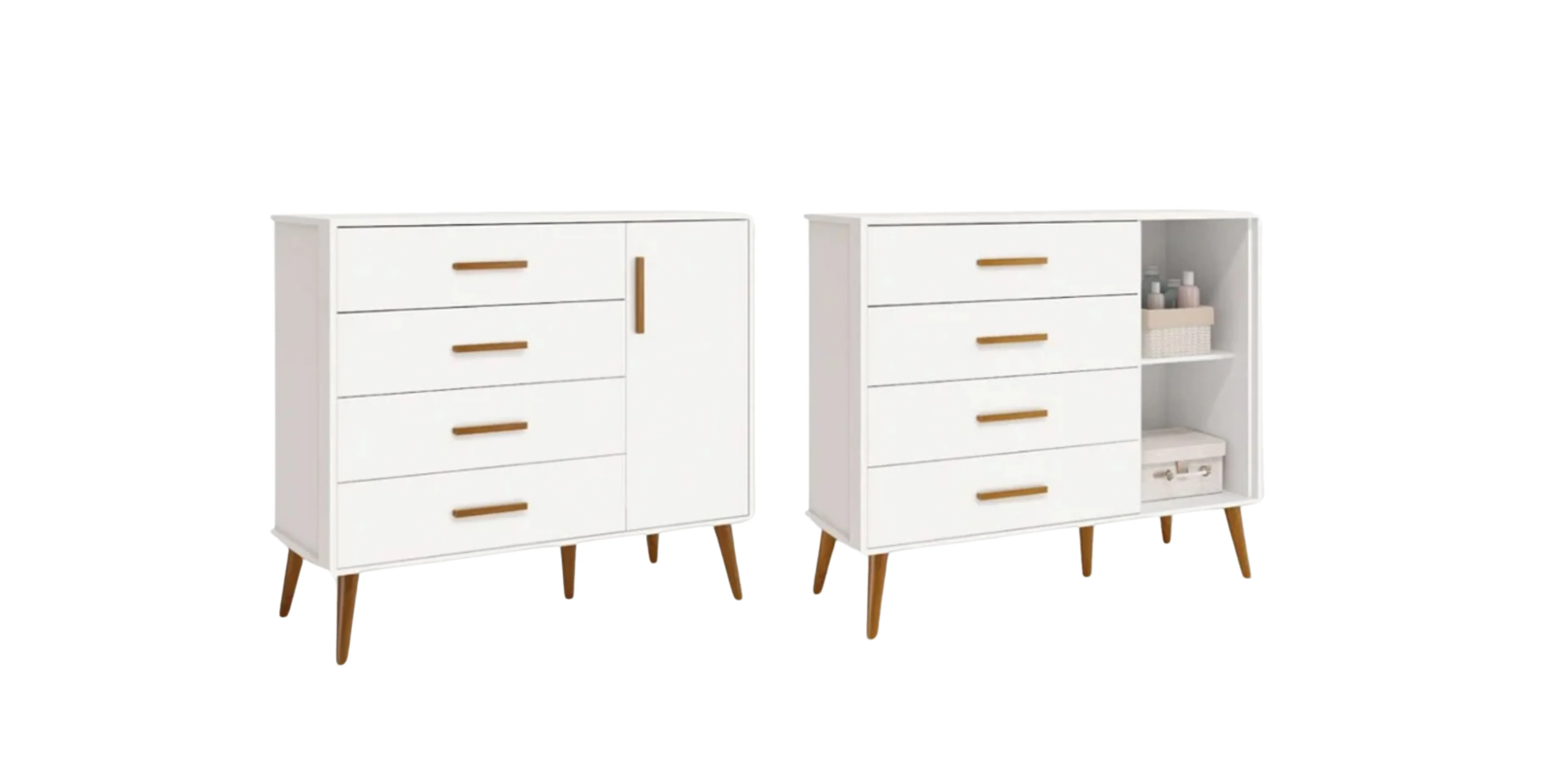 Commode AYLA 4 tiroirs avec porte - 110 * 100 * 40 cm