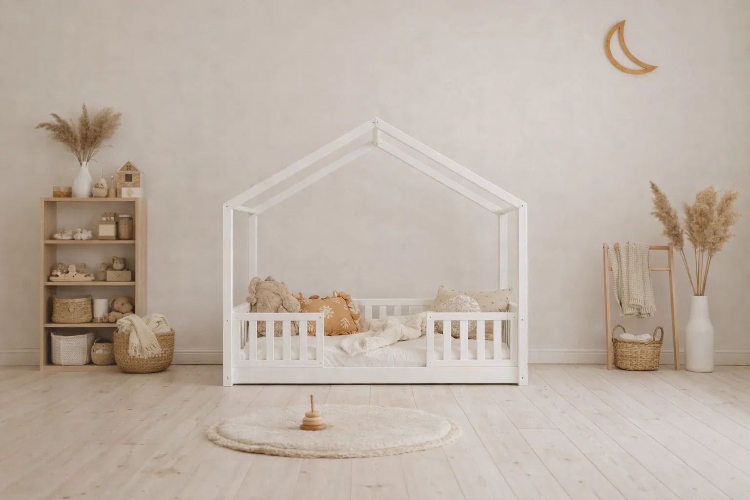 Lit Cabane NOOVOO - 100 % Bois Naturel - 3 tailles