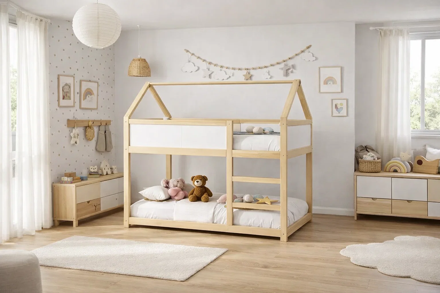 Lit cabane EMILIE Superposé