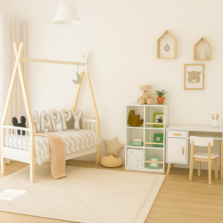 Pack SARAH : Lit TIPI + Bureau + Rangement + 🎁