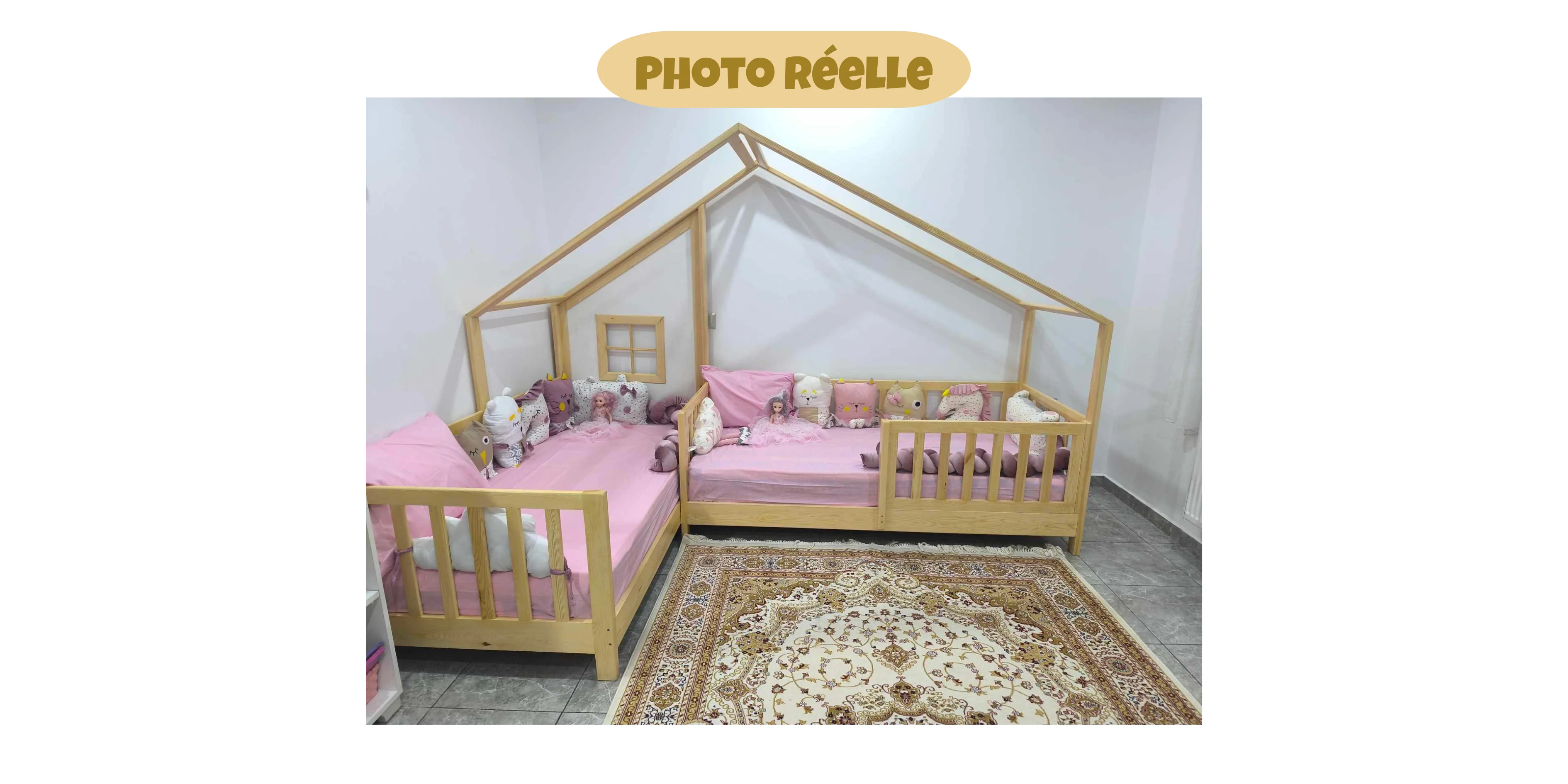 Lit Cabane JUMO - 2 tailles