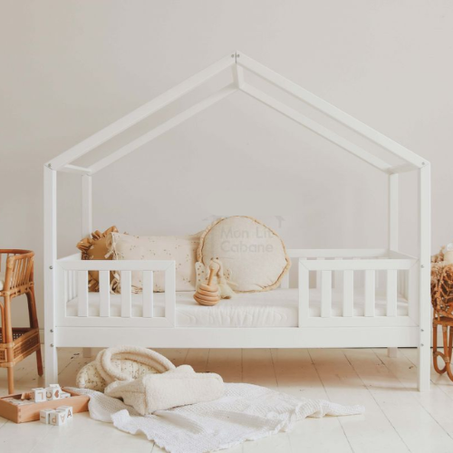 Lit Cabane NOOVOO - 100 % Bois Naturel - 3 tailles