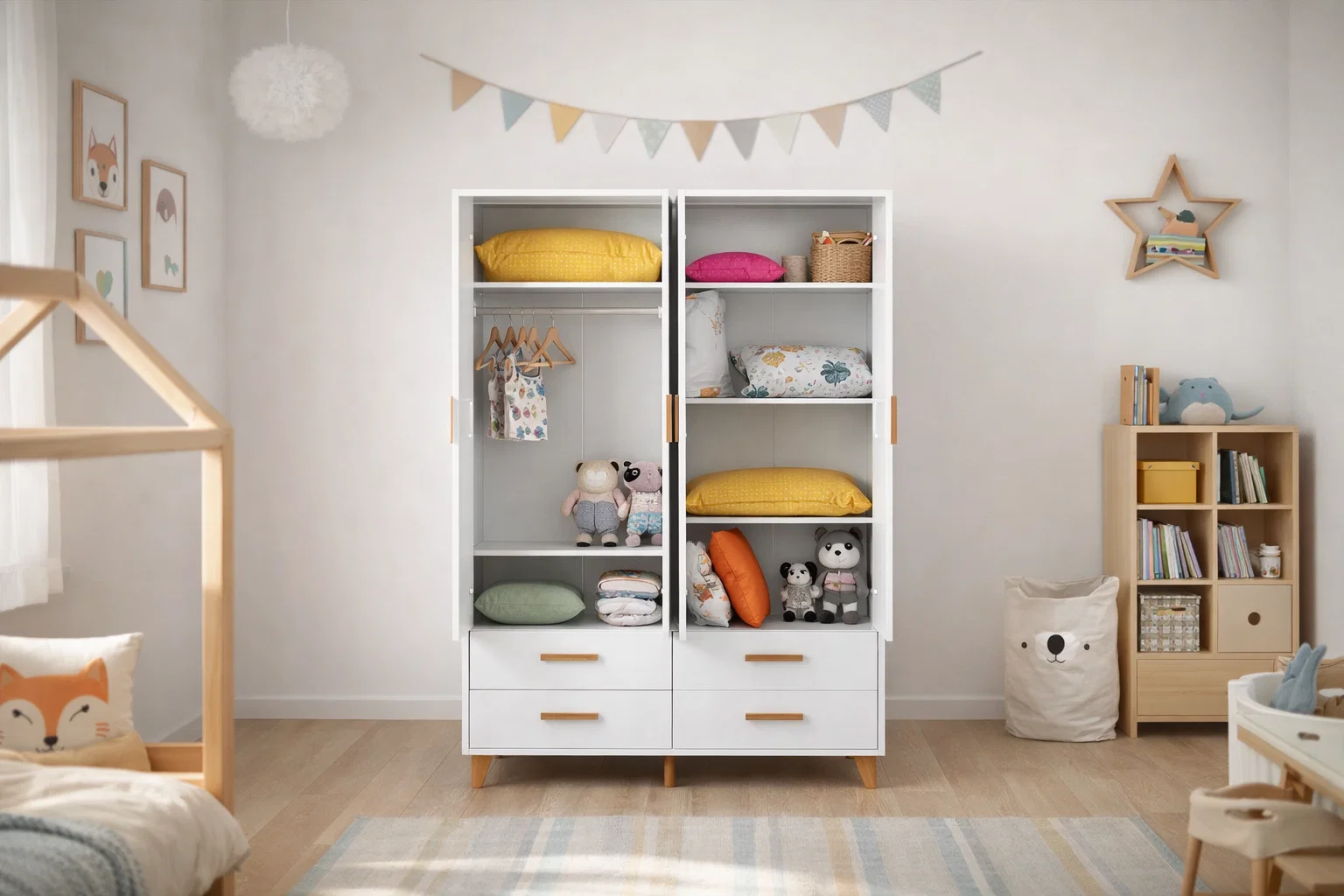 Armoire Ayla 4 Portes - 210 * 140 * 45 cm