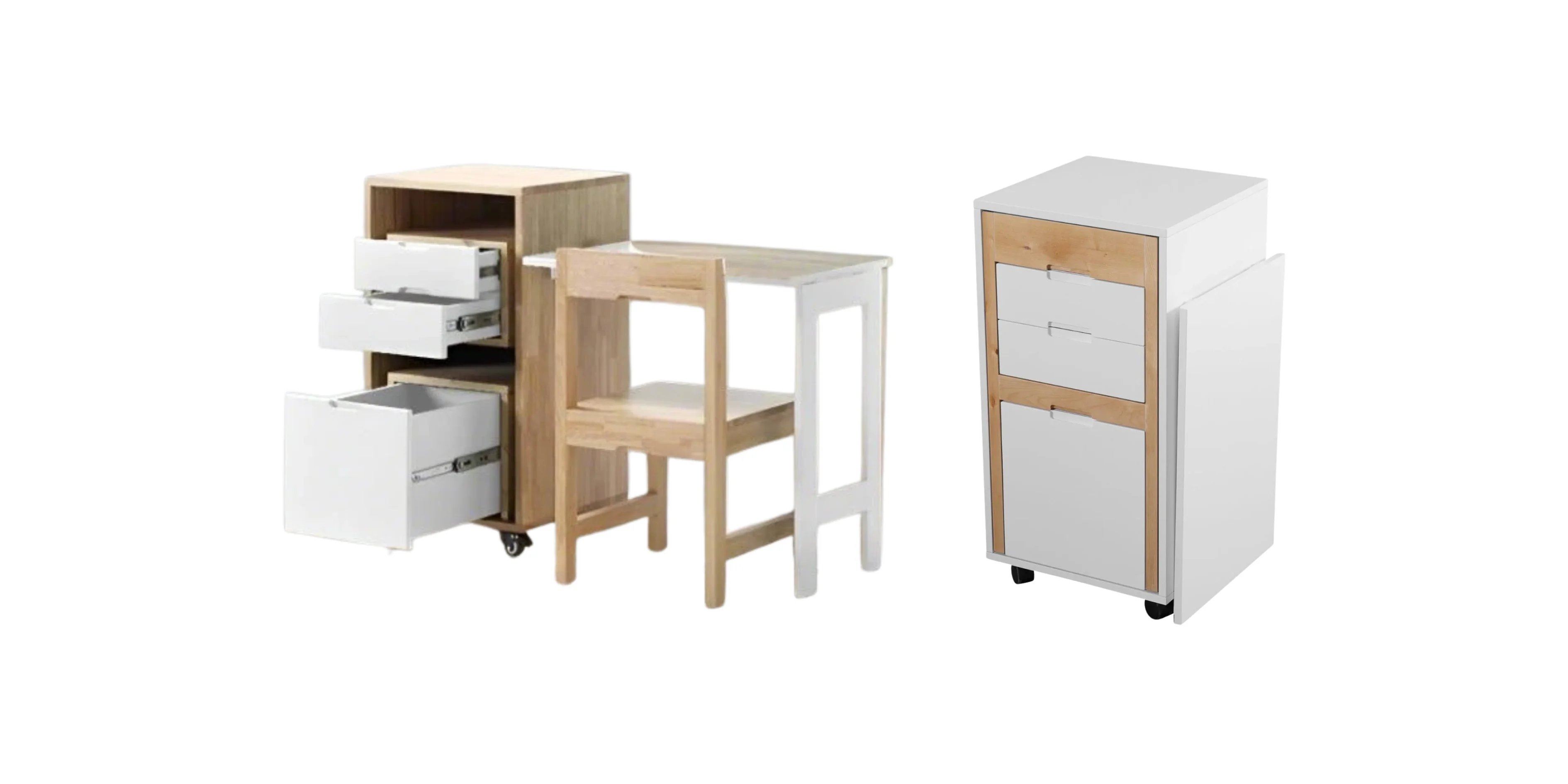 Bureau pliable avec chaise- économiseur d'espace - 100  * 50 * 50 cm