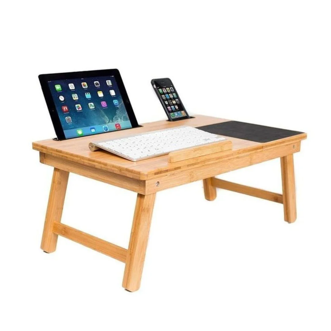 Bureau smart - Multifonctionnel - 100 % bois naturel - 60 * 38 * 23 cm