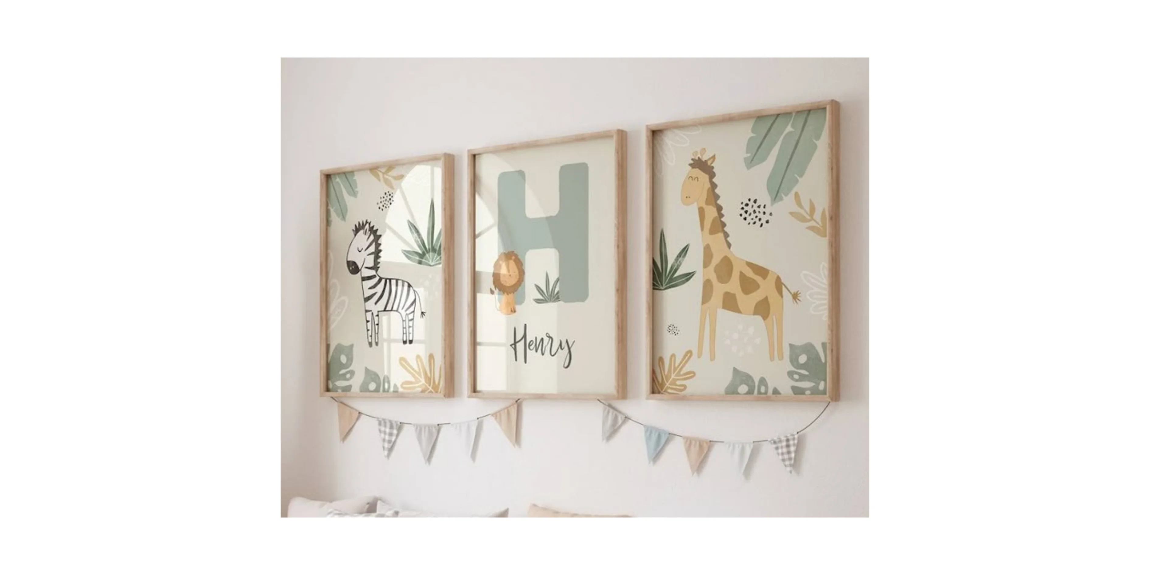 Trio Lettre – Déco Chambre Enfant 🌿🤎