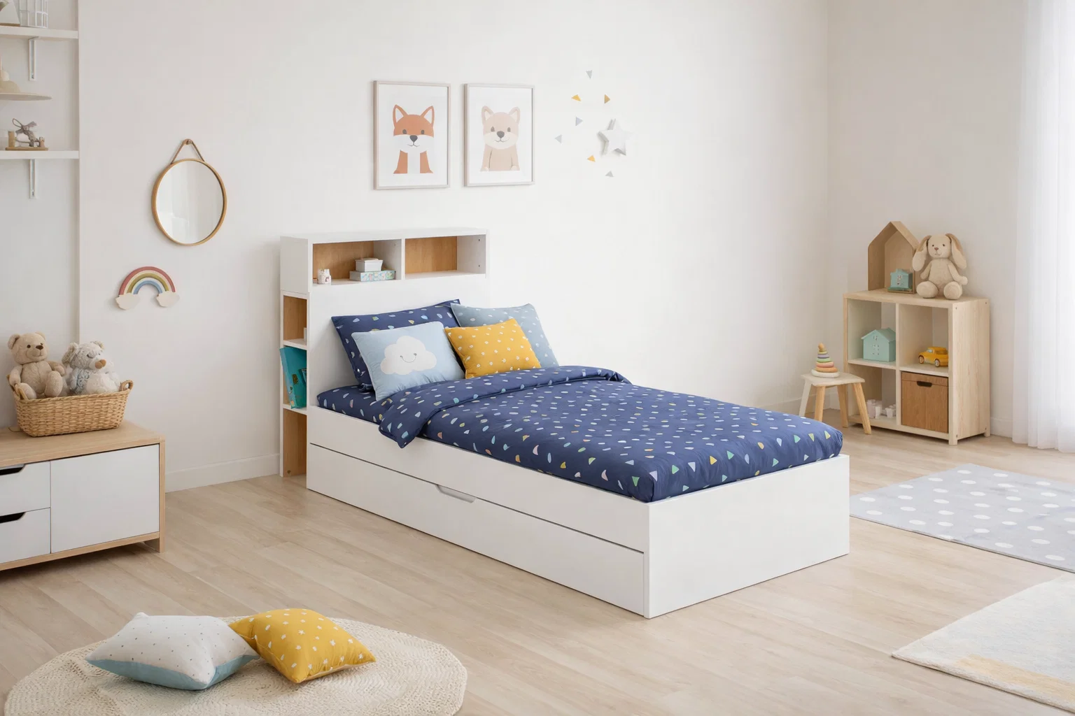 Lit BIFACE + Tiroir de rangement - 190 * 90 cm