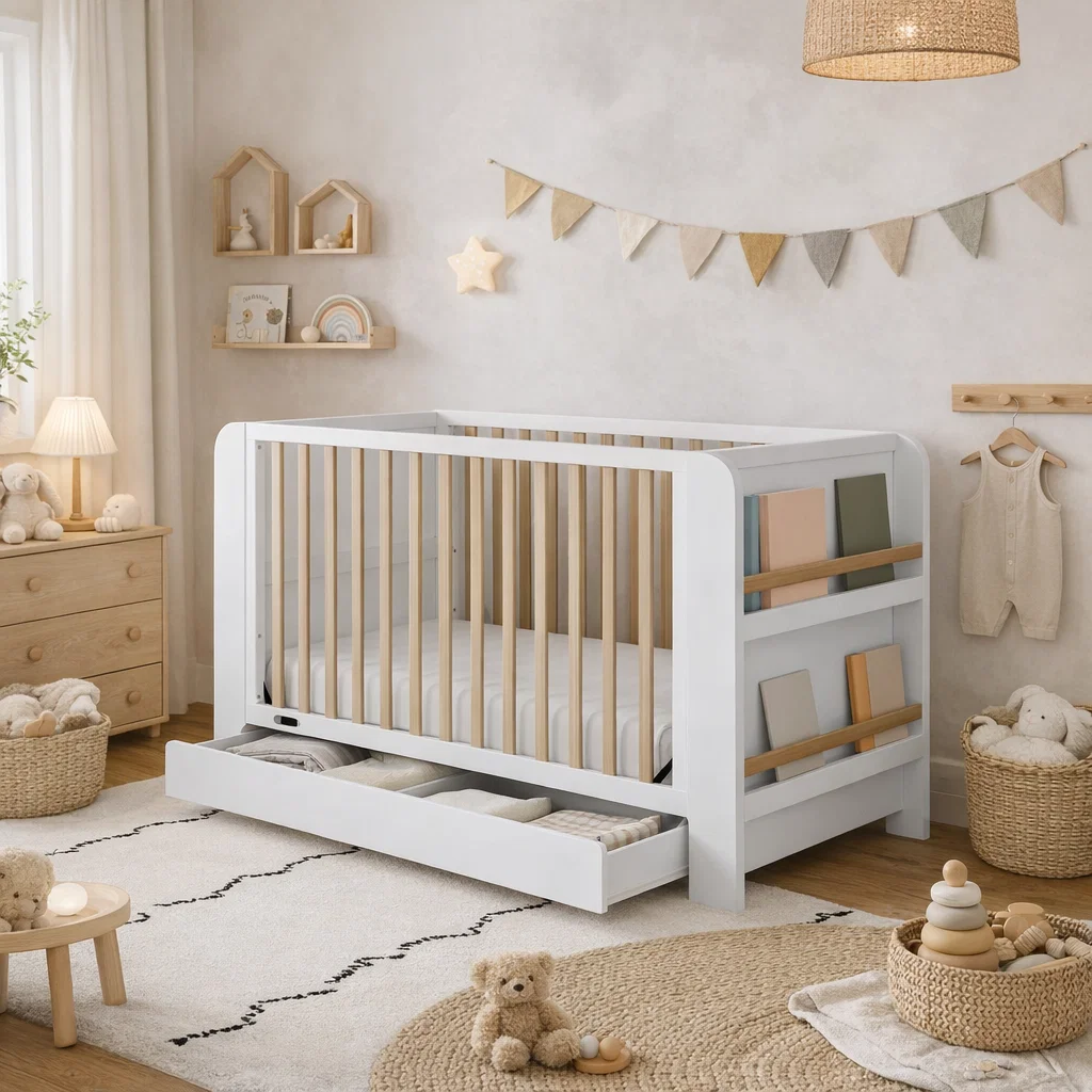 🌿 Lit Bébé Évolutif LUMI BOOK 4-en-1