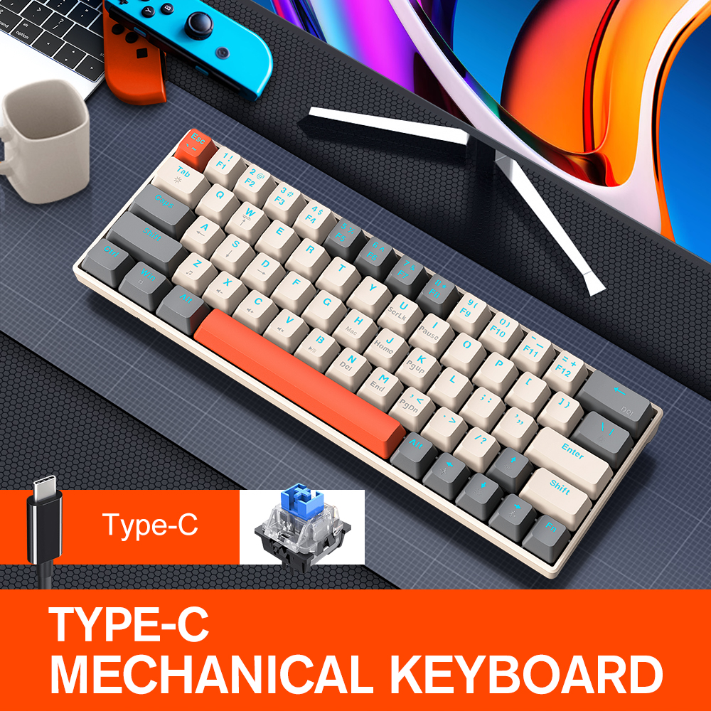 KEYBOARD MICANICAL T60 BLUE SWITCH