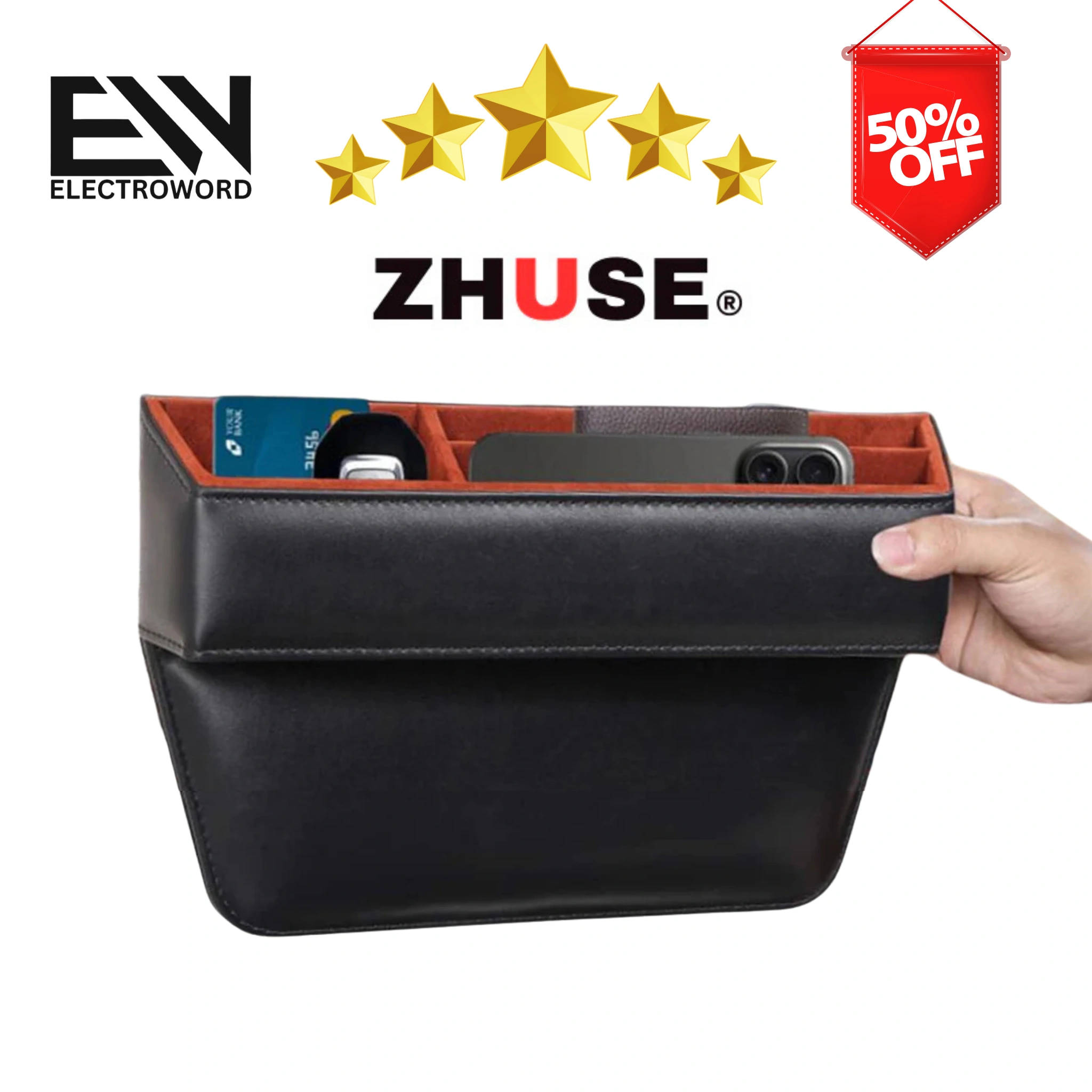 منظم أغراض السيارة من الجلد من شركة ⭐⭐ZHUSE⭐ ⭐