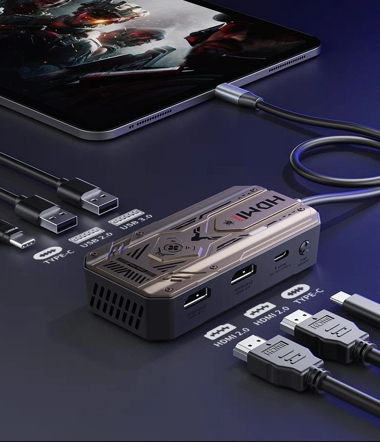 Plextone GS6 Type-C Hub 6in1 Docking Station Type-c