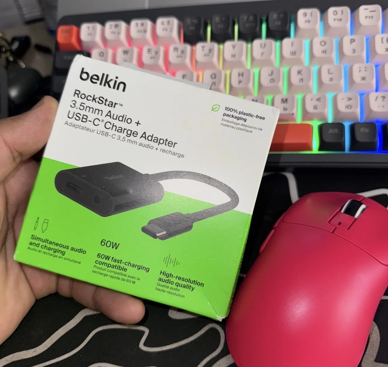 BELKIN adapter 2in1 type c + jack