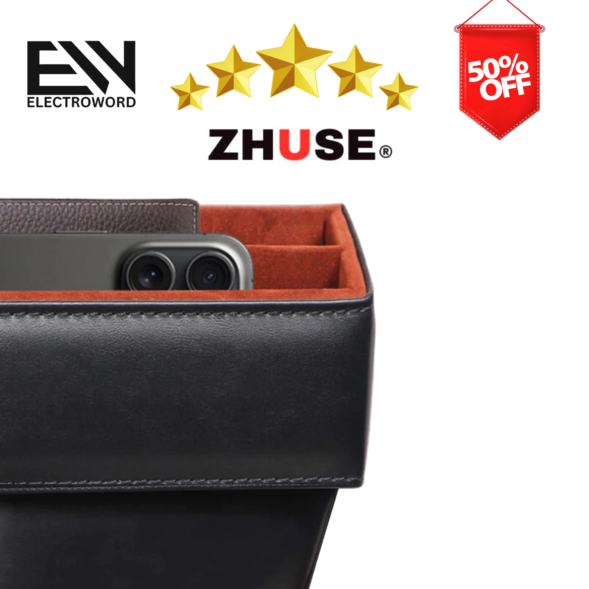 منظم أغراض السيارة من الجلد من شركة ⭐⭐ZHUSE⭐ ⭐